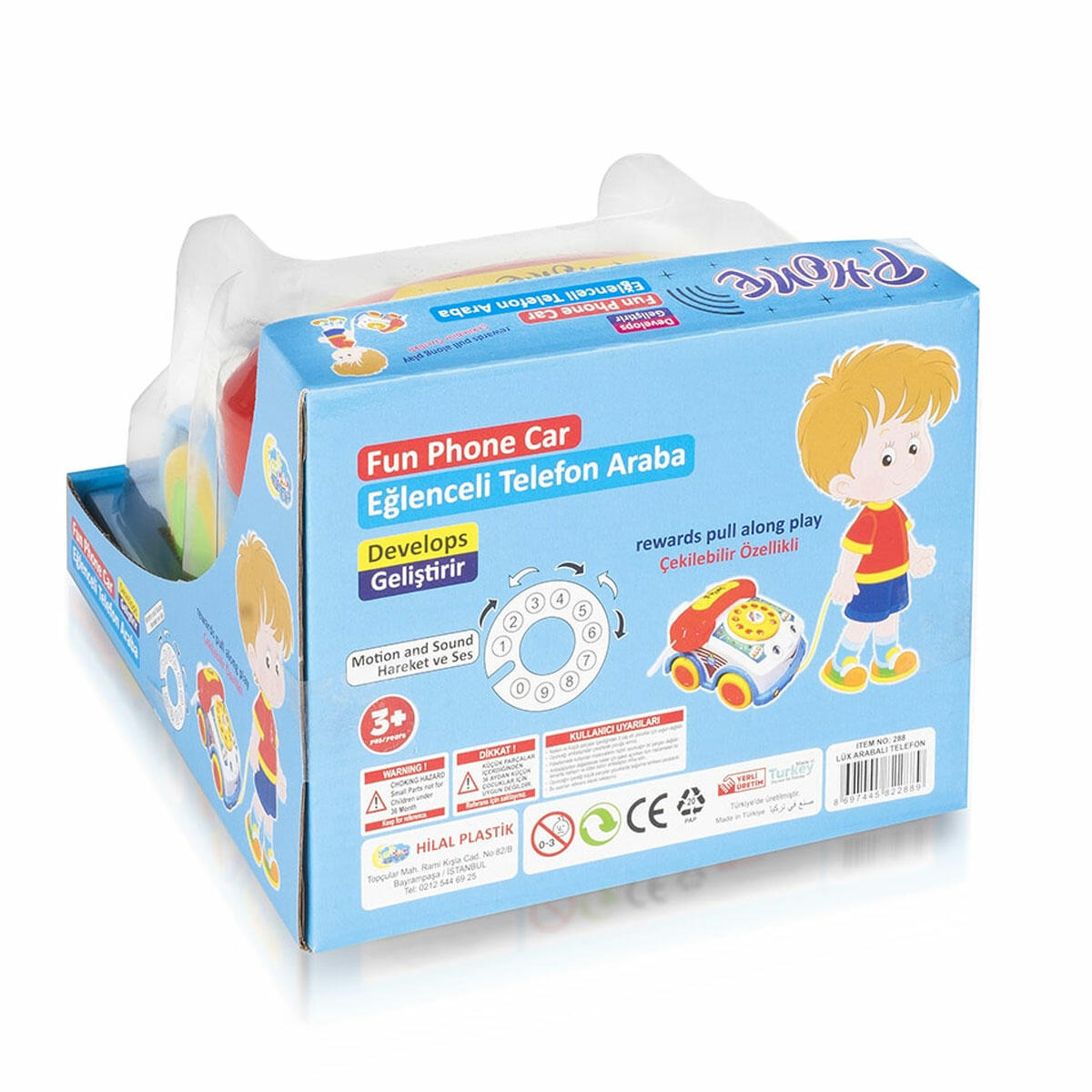 Arabalı Lüx Çevirmeli Telefon | Nostaljik Eğitici Çocuk Telefonu | Araba Tasarımlı Kadranlı İlk Telefonum