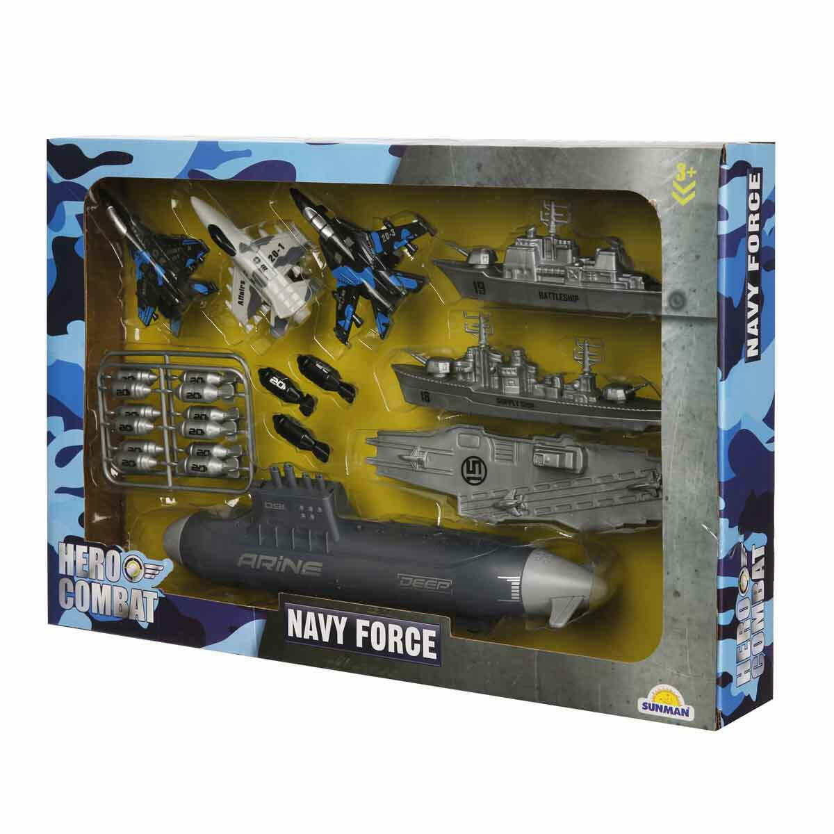 Askeri Donanma Oyun Seti | Savaş Gemisi, Jet ve Füze İçeren Kapsamlı Aksiyon Seti