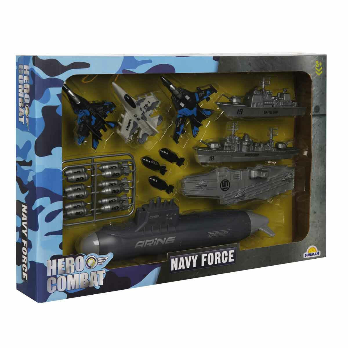 Askeri Donanma Oyun Seti | Savaş Gemisi, Jet ve Füze İçeren Kapsamlı Aksiyon Seti