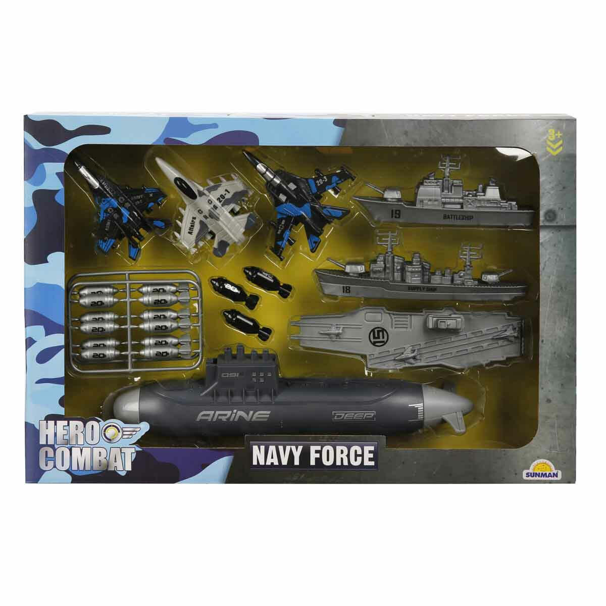 Askeri Donanma Oyun Seti | Savaş Gemisi, Jet ve Füze İçeren Kapsamlı Aksiyon Seti