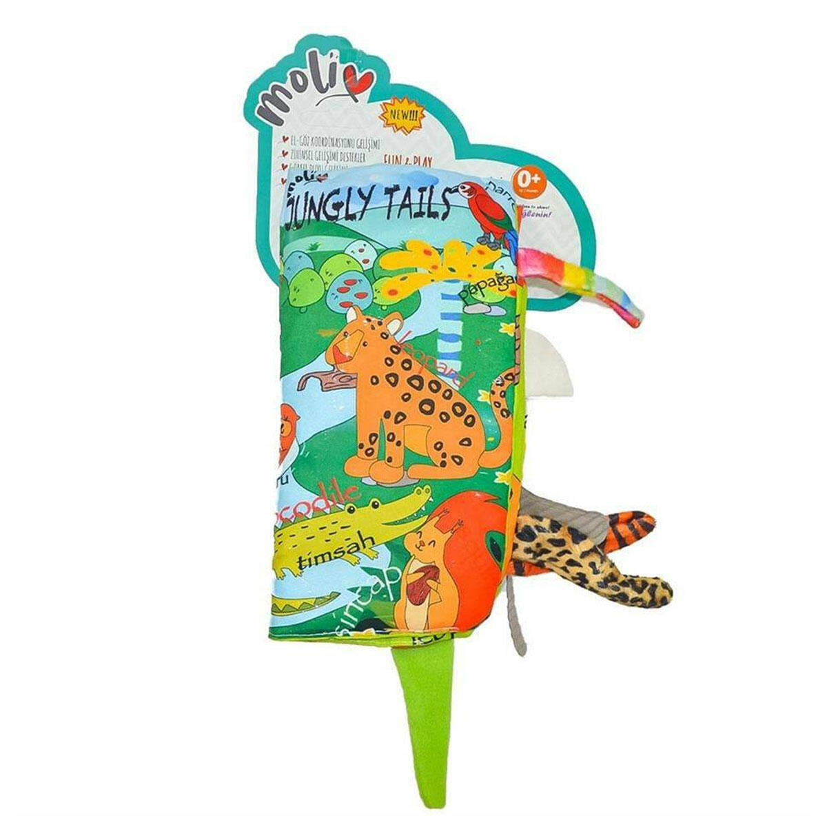 Asya Oyuncak Askılı Eğitici Bebek Kitabı | Hışırtılı Sayfalar ve Yumuşak Doku | Bebekler İçin İlk Aktivite ve Duyusal Gelişim Kitabı