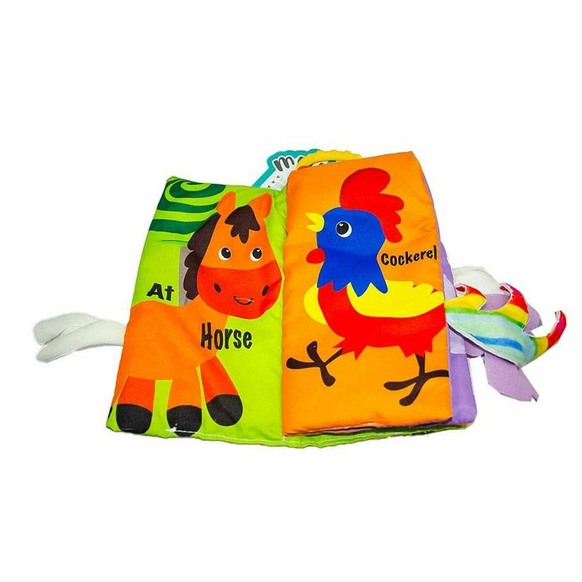 Asya Oyuncak Askılı Eğitici Bebek Kitabı | Hışırtılı Sayfalar ve Yumuşak Doku | Bebekler İçin İlk Aktivite ve Duyusal Gelişim Kitabı