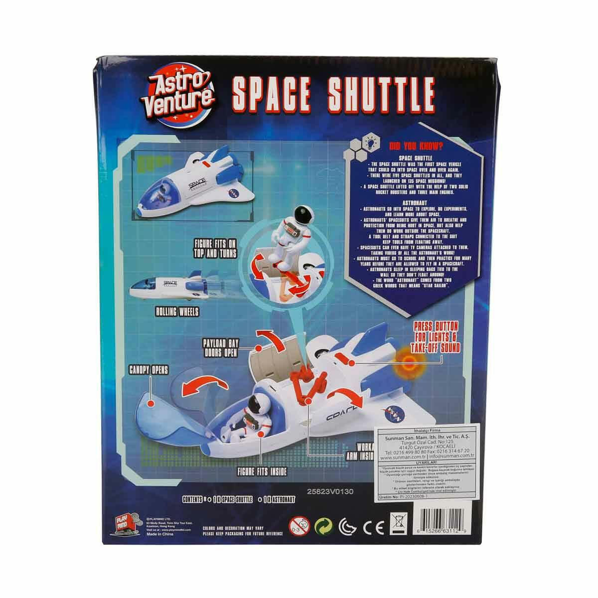 Astro Venture Sesli ve Işıklı Uzay Mekiği Seti | Astronot Figürlü Uzay Keşif Aracı | Eğitici ve Fonksiyonel Uzay Temalı Oyuncak