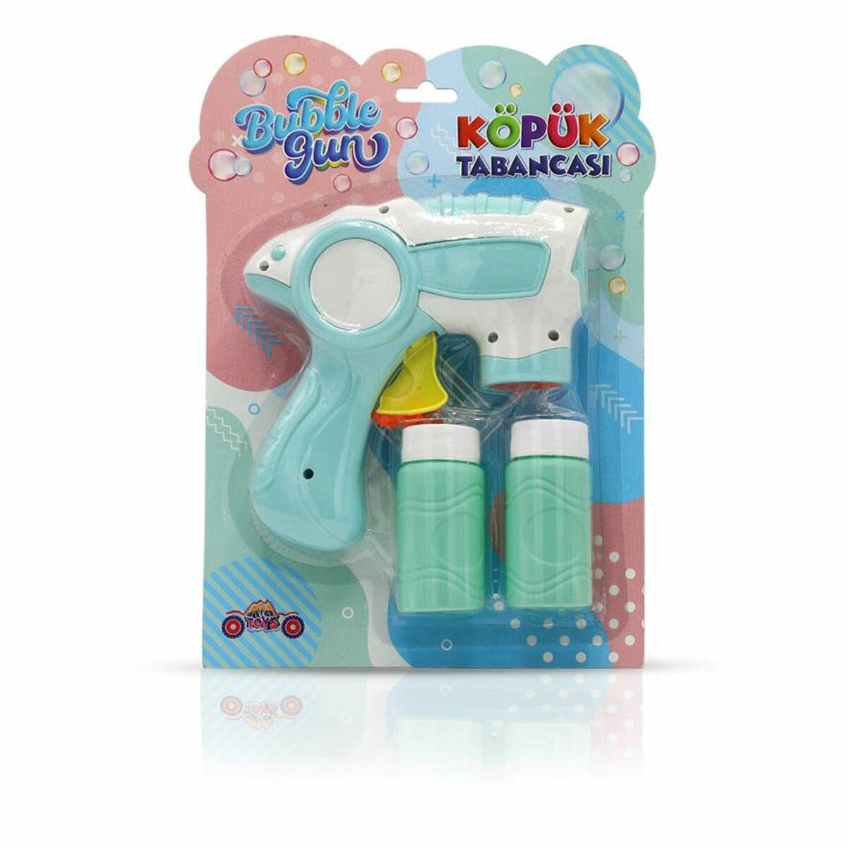 Aya Toys Işıklı Köpük Tabancası | Pilsiz Baloncuk Tabancası | 27 cm Sağlığa Zararsız Solüsyonlu Eğlence Seti