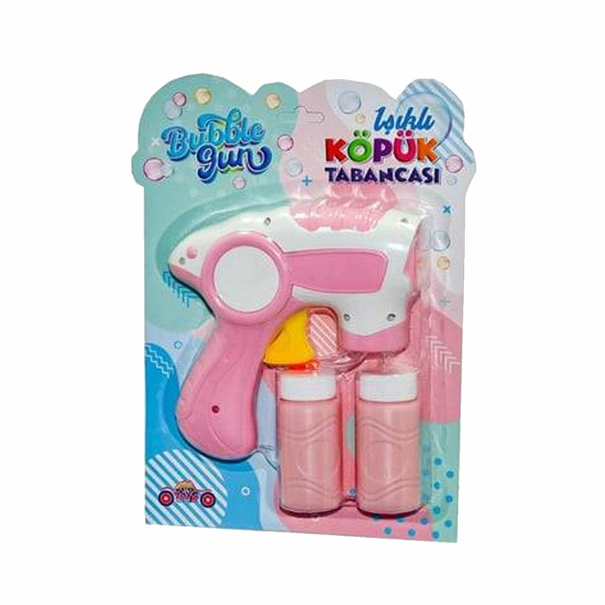 Aya Toys Işıklı Köpük Tabancası | Pilsiz Baloncuk Tabancası | 27 cm Sağlığa Zararsız Solüsyonlu Eğlence Seti