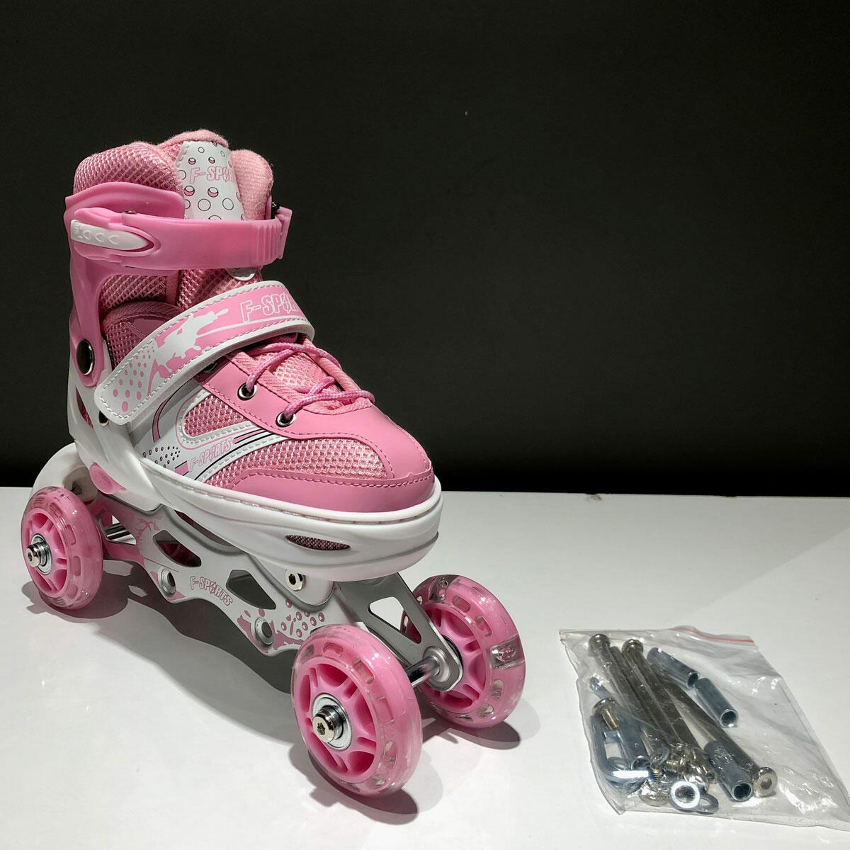 Ayarlanabilir Işıklı Alıştırma Pateni S (30-33 Numara) | 4 Tekerlekli Konforlu ve Güvenli Tasarım