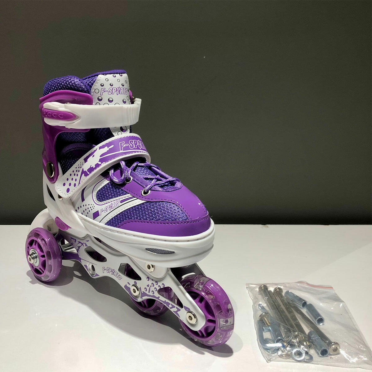 Ayarlanabilir Işıklı Alıştırma Pateni S (30-33 Numara) | 4 Tekerlekli Konforlu ve Güvenli Tasarım