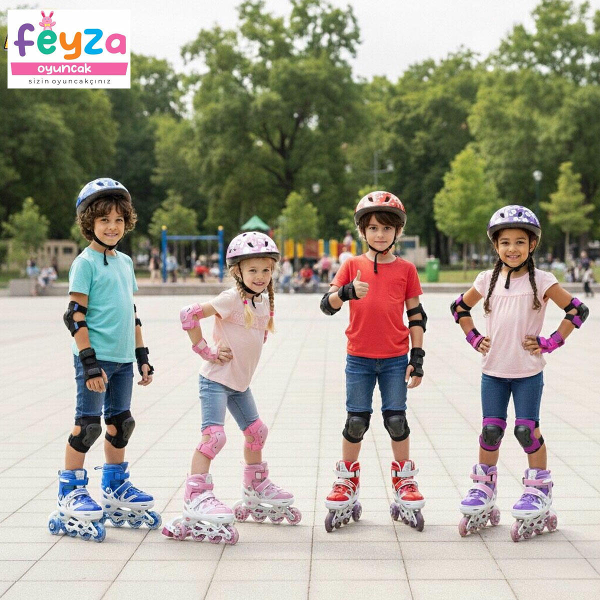 Ayarlanabilir Işıklı Alıştırma Pateni S (30-33 Numara) | 4 Tekerlekli Konforlu ve Güvenli Tasarım