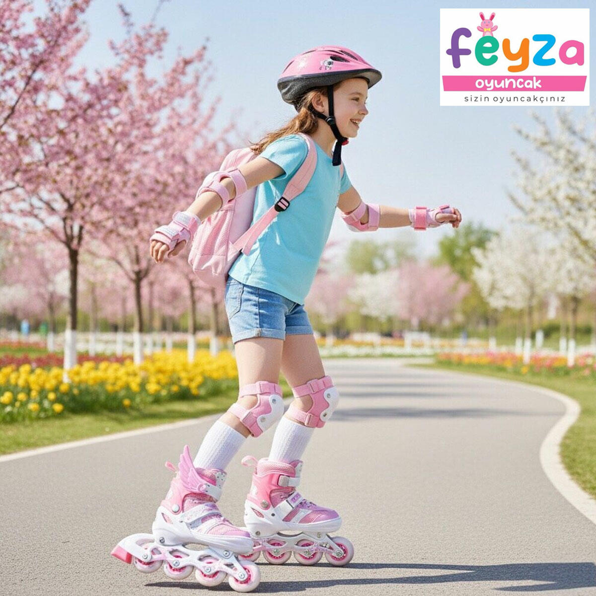 Ayarlanabilir Işıklı Alıştırma Pateni S (30-33 Numara) | 4 Tekerlekli Konforlu ve Güvenli Tasarım