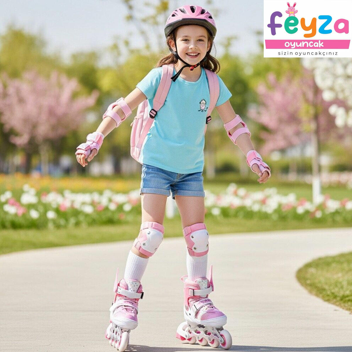 Ayarlanabilir Işıklı Alıştırma Pateni S (30-33 Numara) | 4 Tekerlekli Konforlu ve Güvenli Tasarım