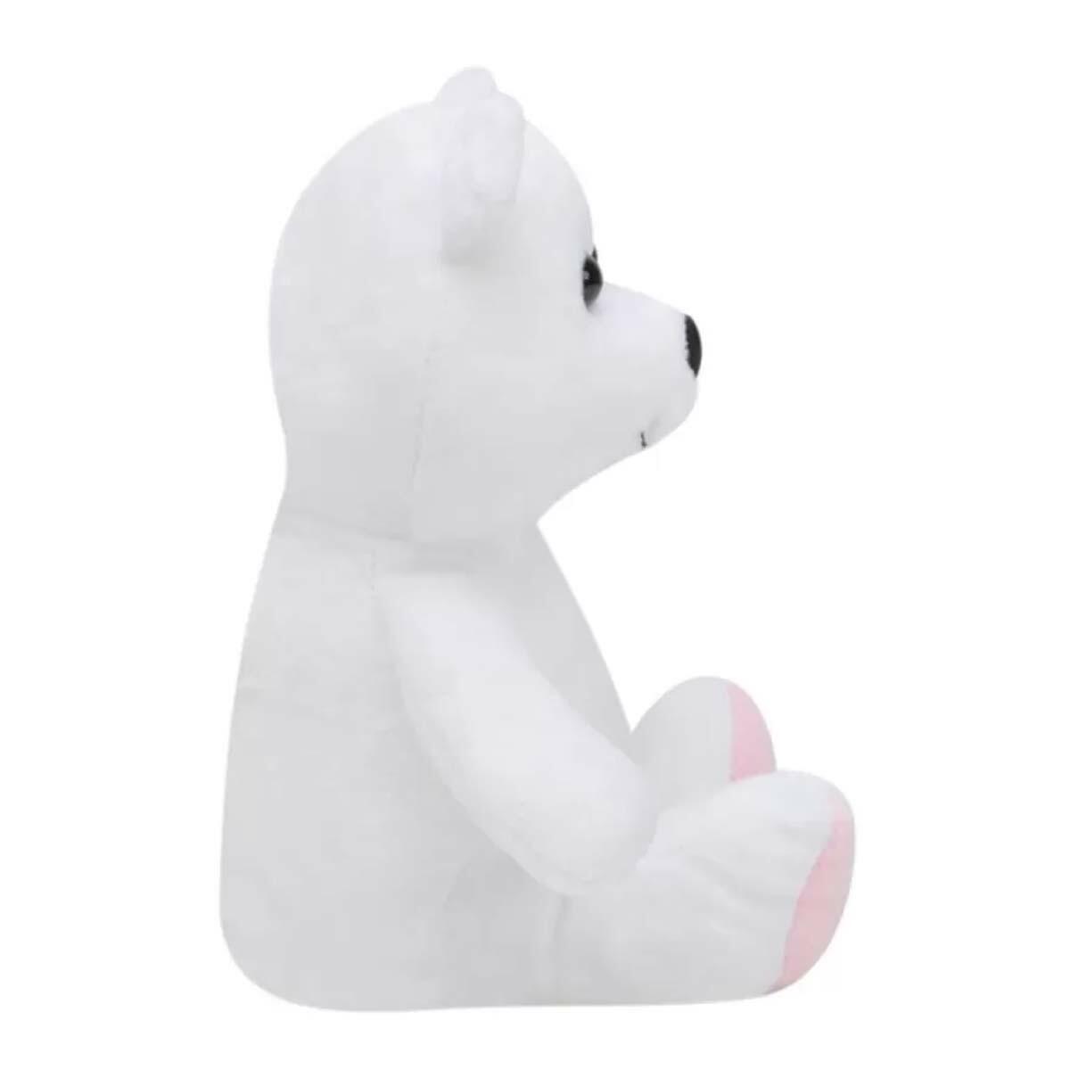 Ayı 15 cm Beyaz | Kar Beyazı Welsoft Peluş | CE Belgeli ve Güvenli Mini Uyku Arkadaşı