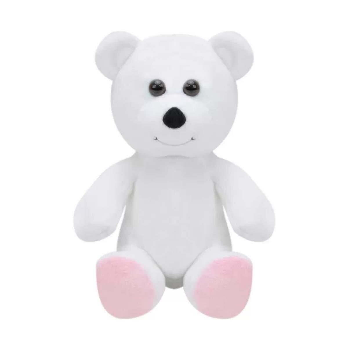 Ayı 15 cm Beyaz | Kar Beyazı Welsoft Peluş | CE Belgeli ve Güvenli Mini Uyku Arkadaşı