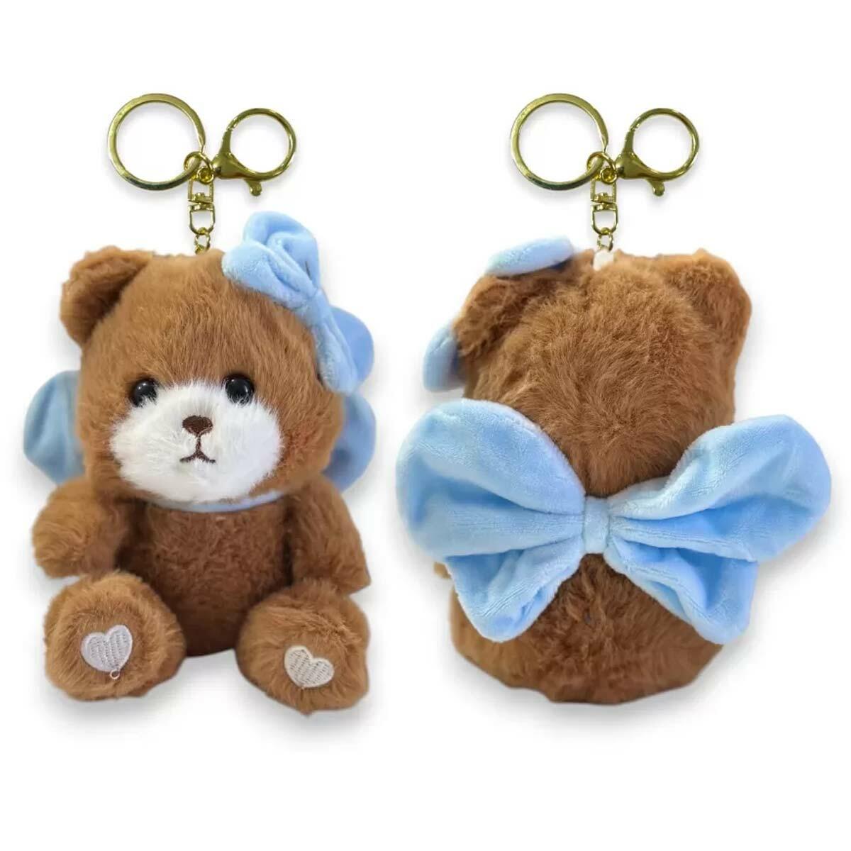 Ayıcık Anahtarlık 12 cm | Yumuşak Welsoft Peluş Çanta Süsü | CE Belgeli Ve Güvenli Bebek Ayıcık