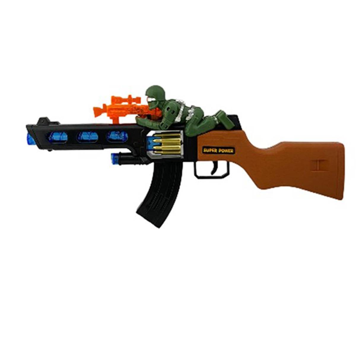 Poşetli Askerli Pilli Işıklı Tüfek