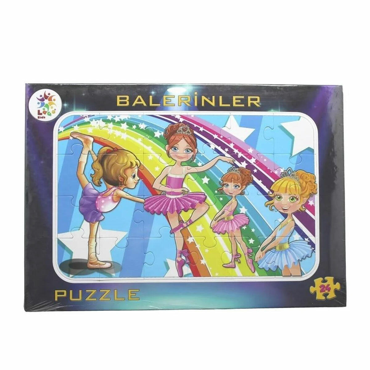 Balerinler 24 Parça Puzzle | İnce ve Kaba Motor Becerilerini Geliştiren, Parlama Yapmayan Zeka Oyunu