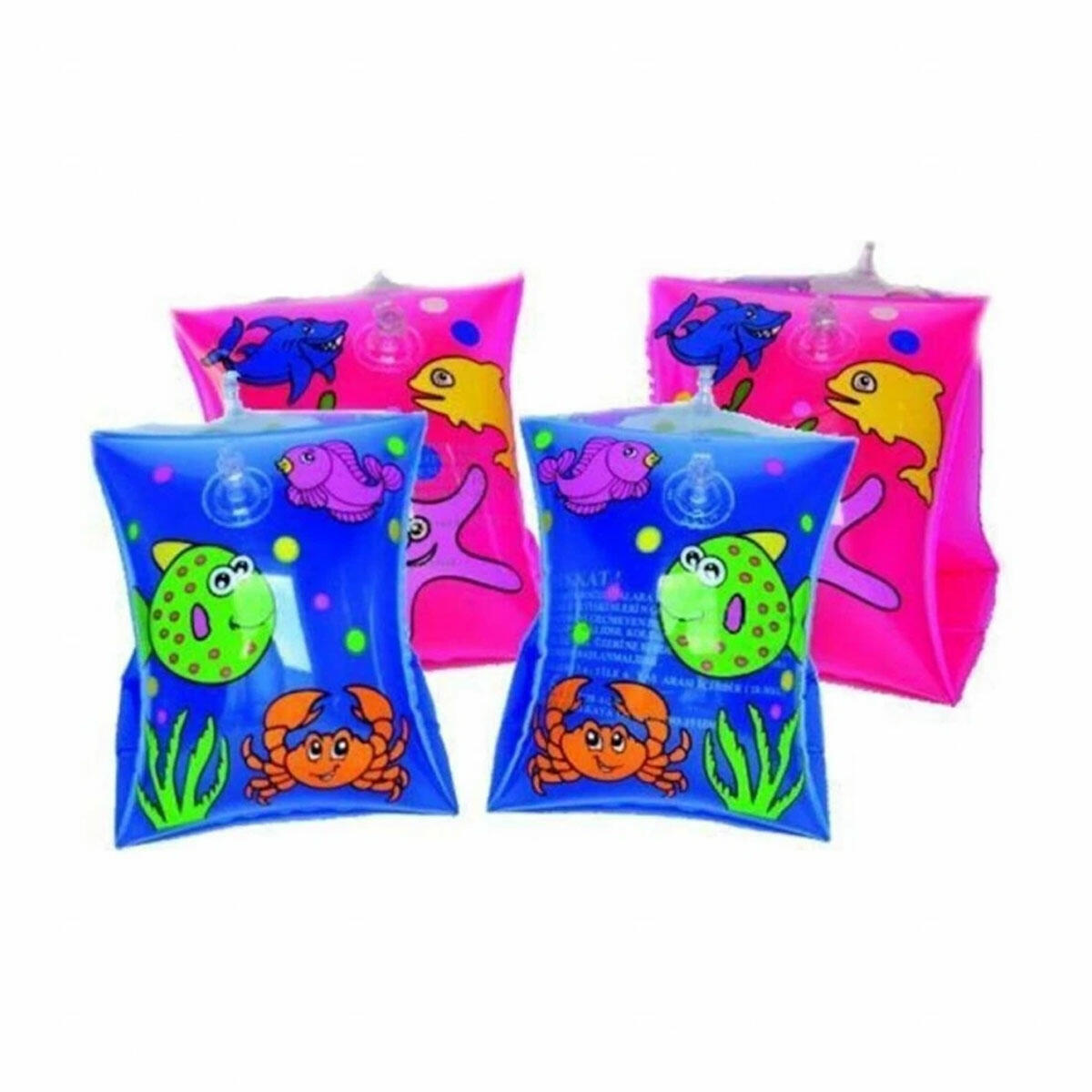 Balık Desenli Kolluk 25x15 cm | Çocuklar İçin Güvenli Yüzme Yardımı ve Kolay Uyum