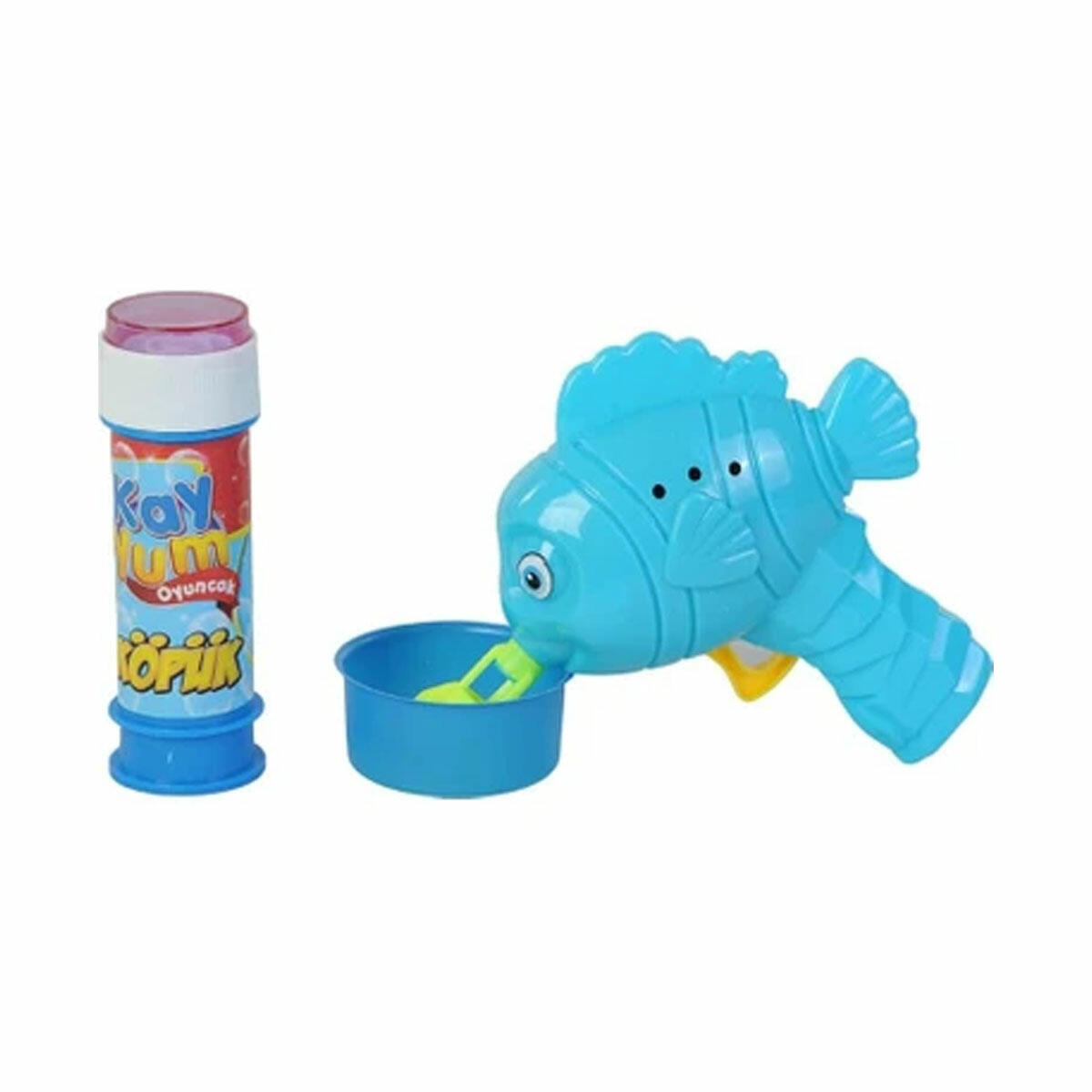 Balık Temalı Köpük Tabancası | Pilsiz Baloncuk Tabancası | Çocuklar İçin Eğitici ve Eğlenceli Dış Mekan Oyuncağı