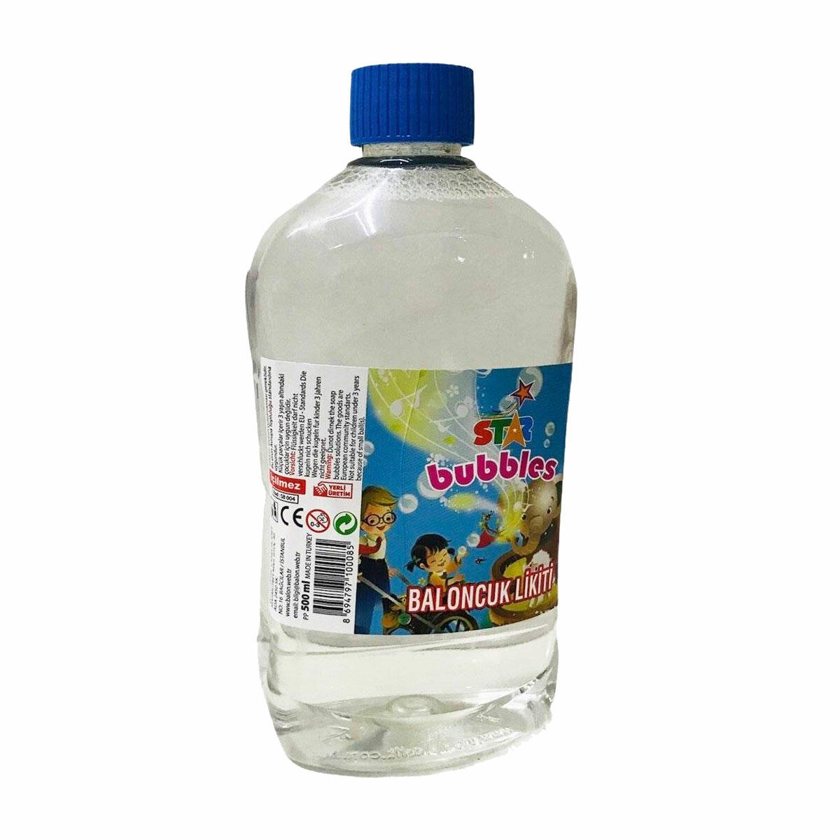 Baloncuk Tabancası Köpük Likidi 500 ml | Dev Yedek Şişe Köpük Solüsyonu | Her Türlü Baloncuk Makinesi ve Tabancası İçin Uygun