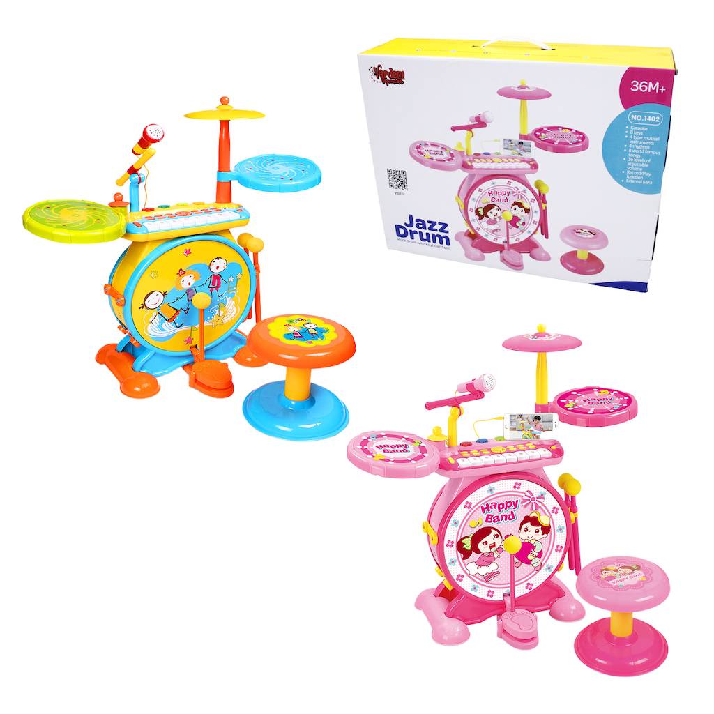 Mikrofonlu ve Piyanolu Bateri Davul Seti