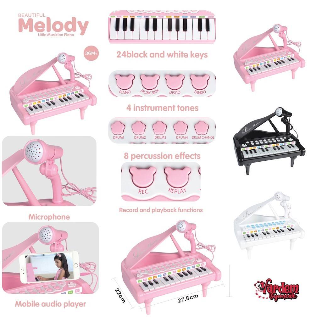 24 Tuşlu Mp3 Çalar Piyano
