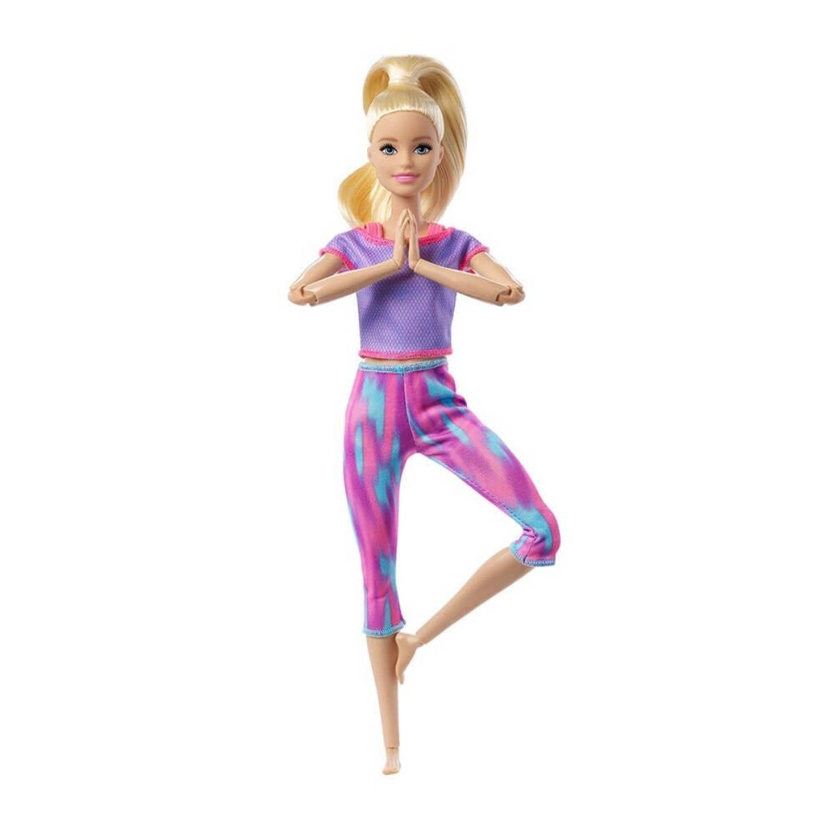 Barbie Sonsuz Hareket Bebeği Sarışın Desenli Taytlı