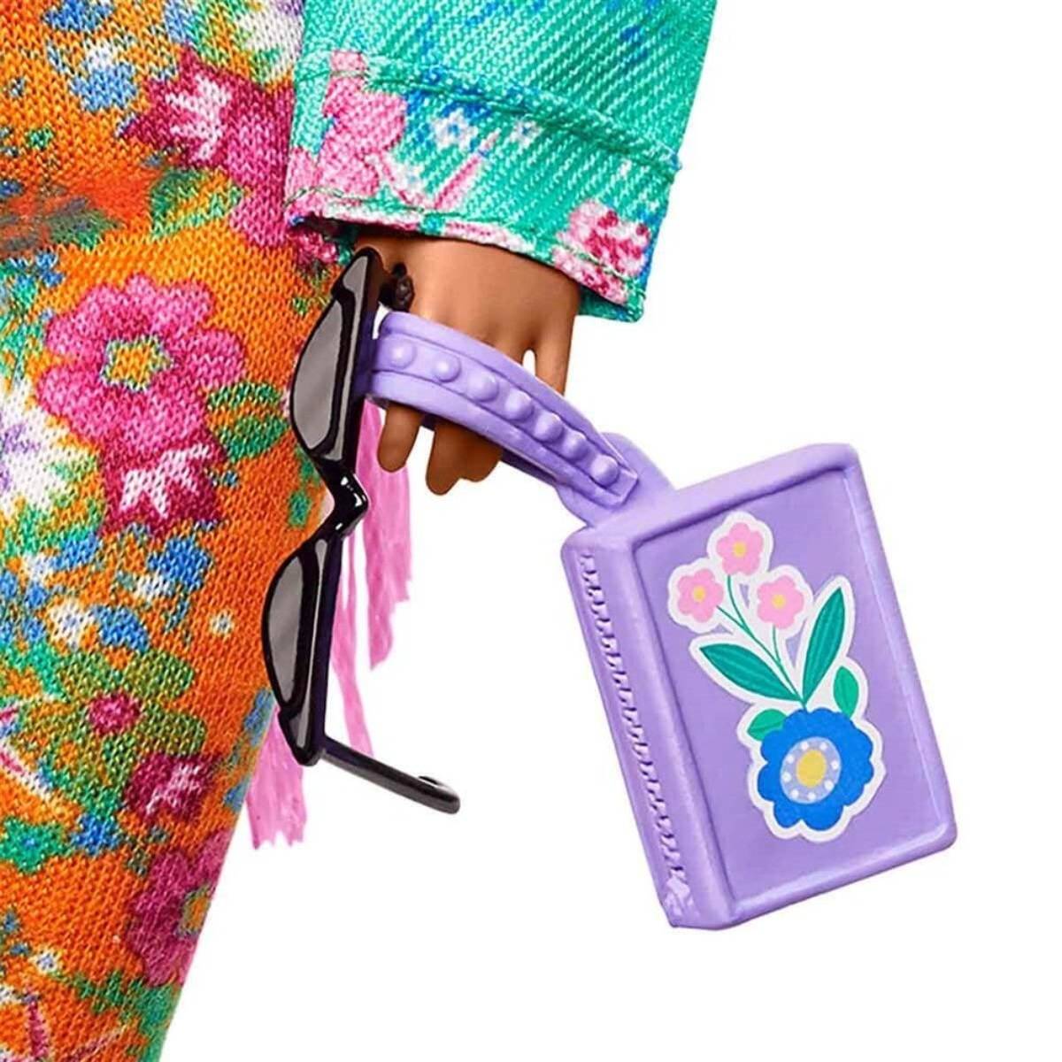 Barbie Extra Pembe Örgü Saçlı Bebek