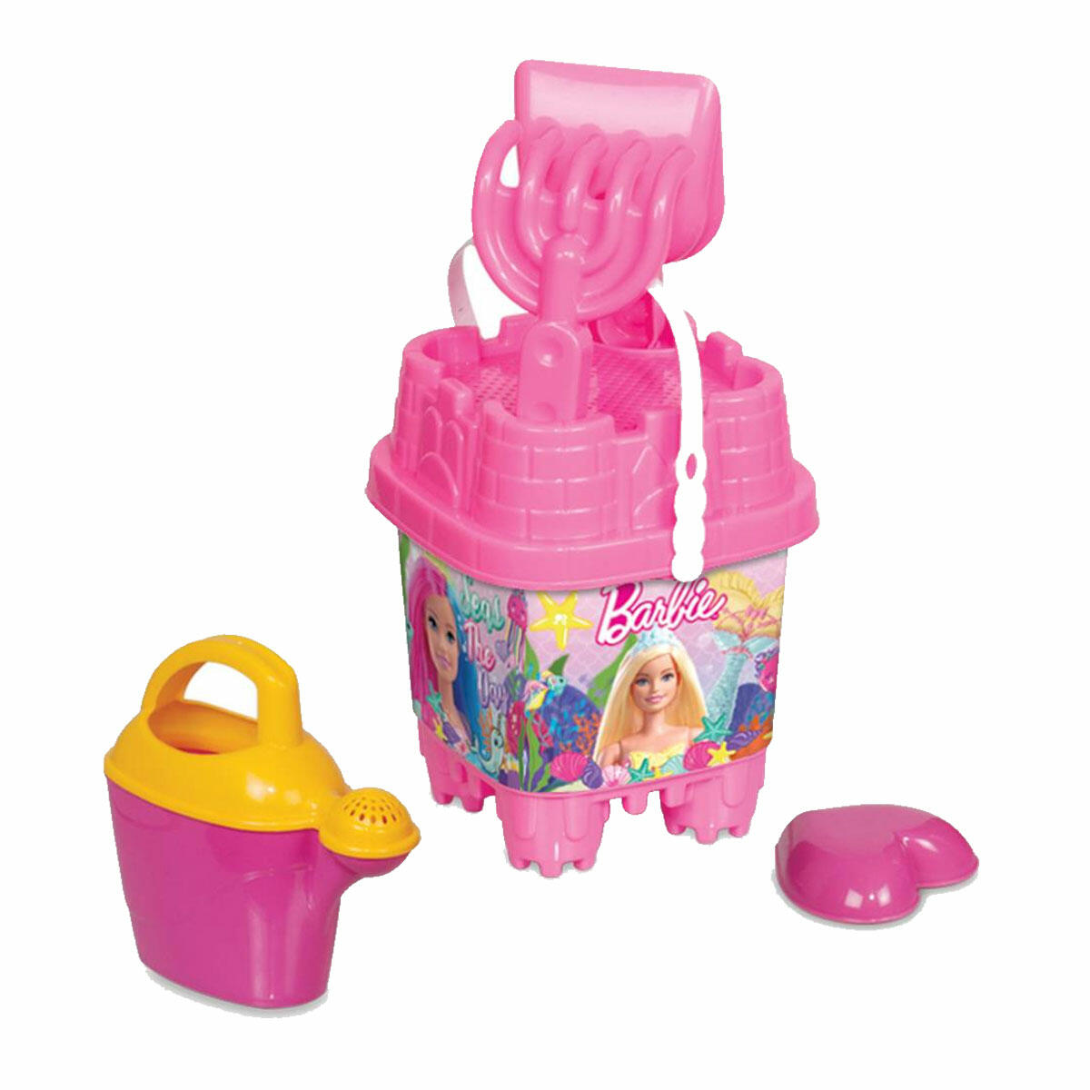 Barbie Küçük Kale Kum Kovası Set | 6 Parça Plaj ve Bahçe Oyuncak Seti | Dede Barbie Lisanslı Kova Takımı