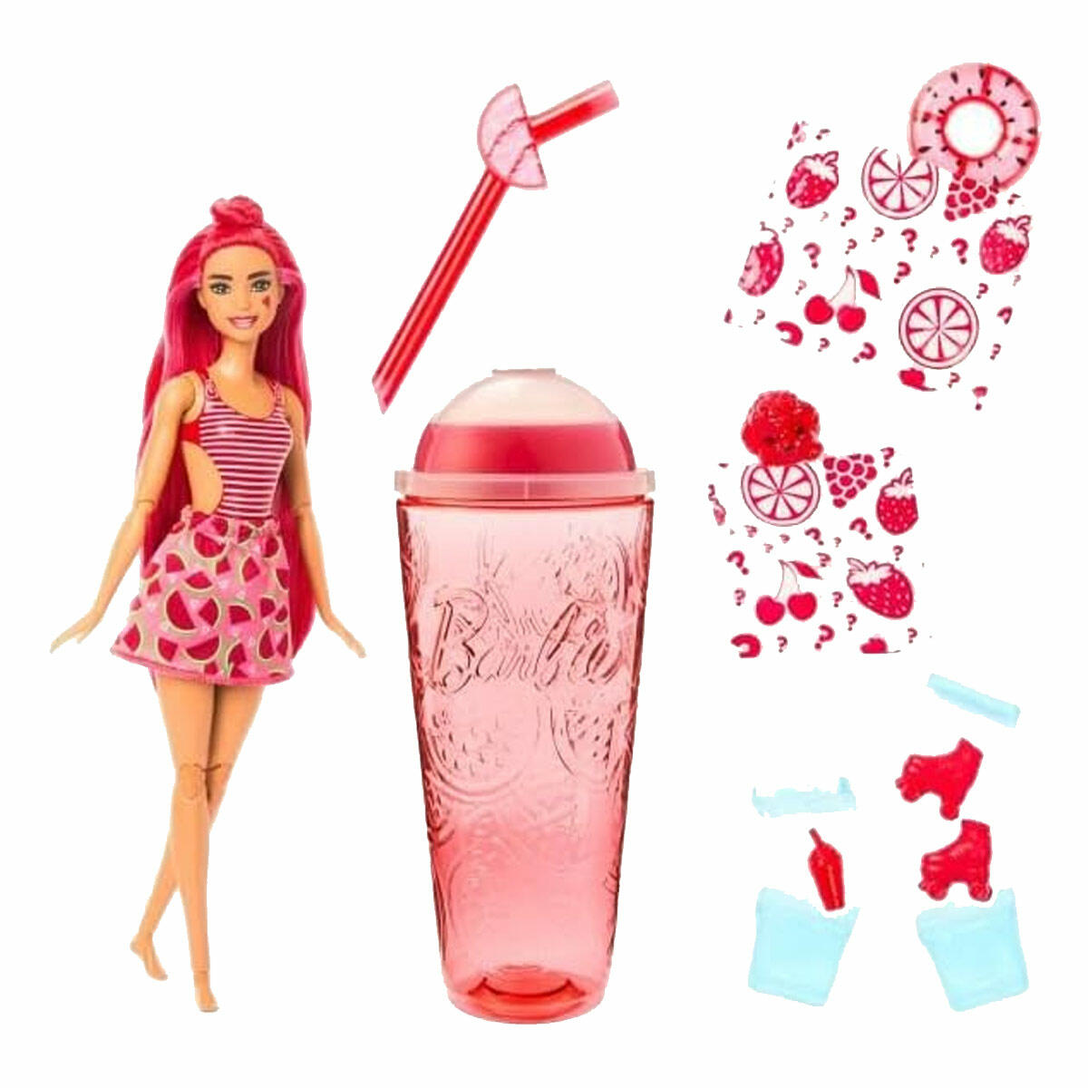 Barbie® Pop Reveal™ Meyve Serisi | 8 Sürprizli ve Slime™ Eğlenceli Bebek Seti | Meyve Kokulu Barbie Serisi