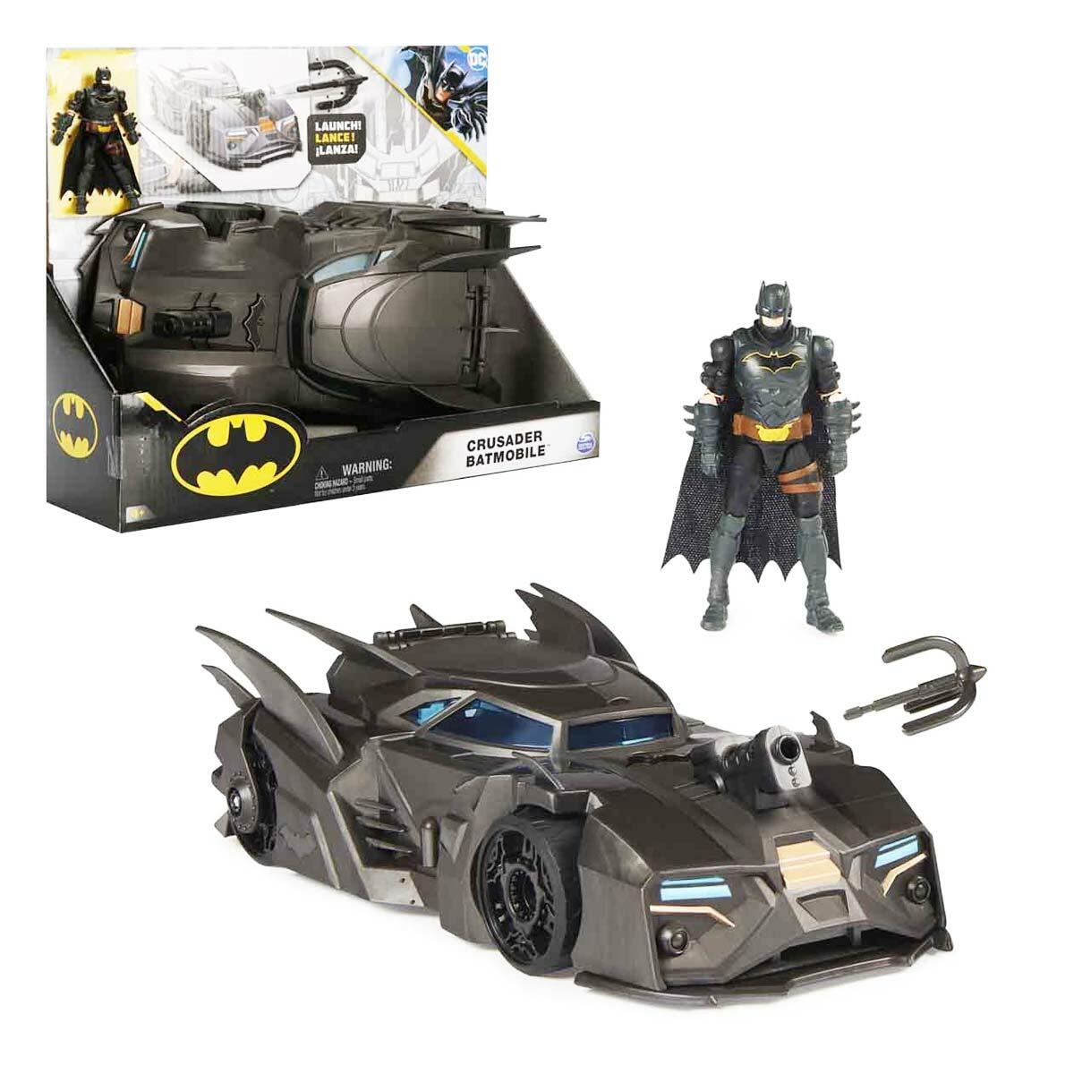 DC Comics Batman Crusader Batmobile Aracı ve Figür Seti | 10 cm Batman Figürü | Feyza Oyuncak