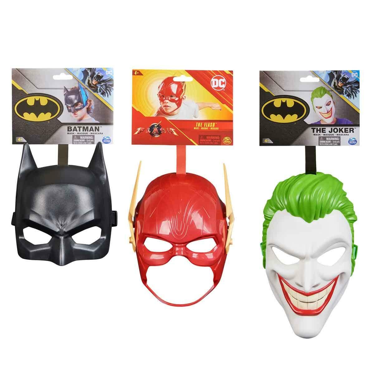 DC Comics Batman Kahraman Maskesi | Ayarlanabilir Kayış ve İkonik Tasarım | Batman, The Flash ve Joker Karakter Seçenekli