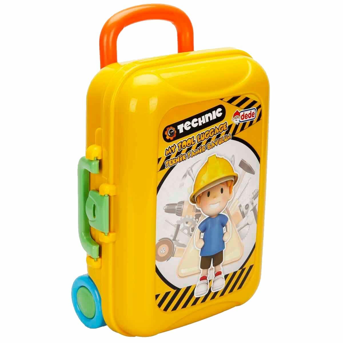 Bavul Teknik Tamir Seti 18 Parça | Tekerlekli ve Kilitli Usta Çantası | Eğitici El Aletleri Oyun Seti