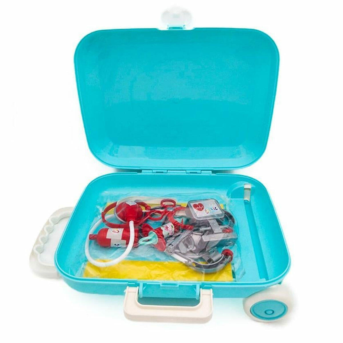 Bavullu Çekçek Erkek Doktor Seti | 10 Parça Valizli Eğitici Oyuncak | Tekerlekli Doktor Çantası