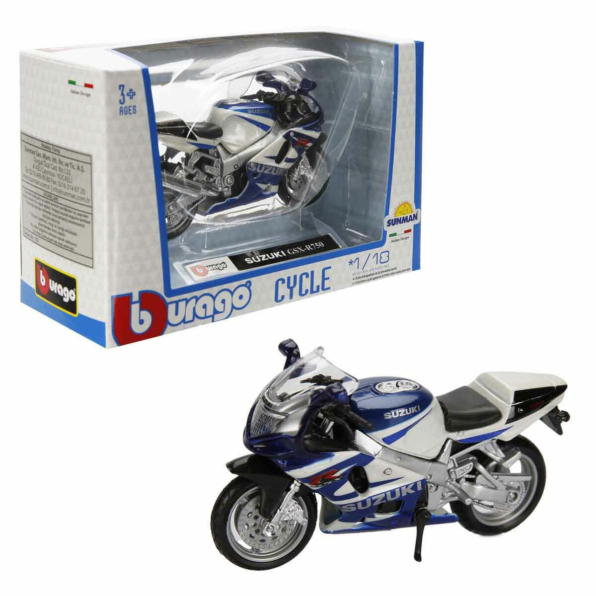 Bburago 1:18 Model Motosiklet – Gerçekçi Tasarım, Koleksiyonluk Metal Motor