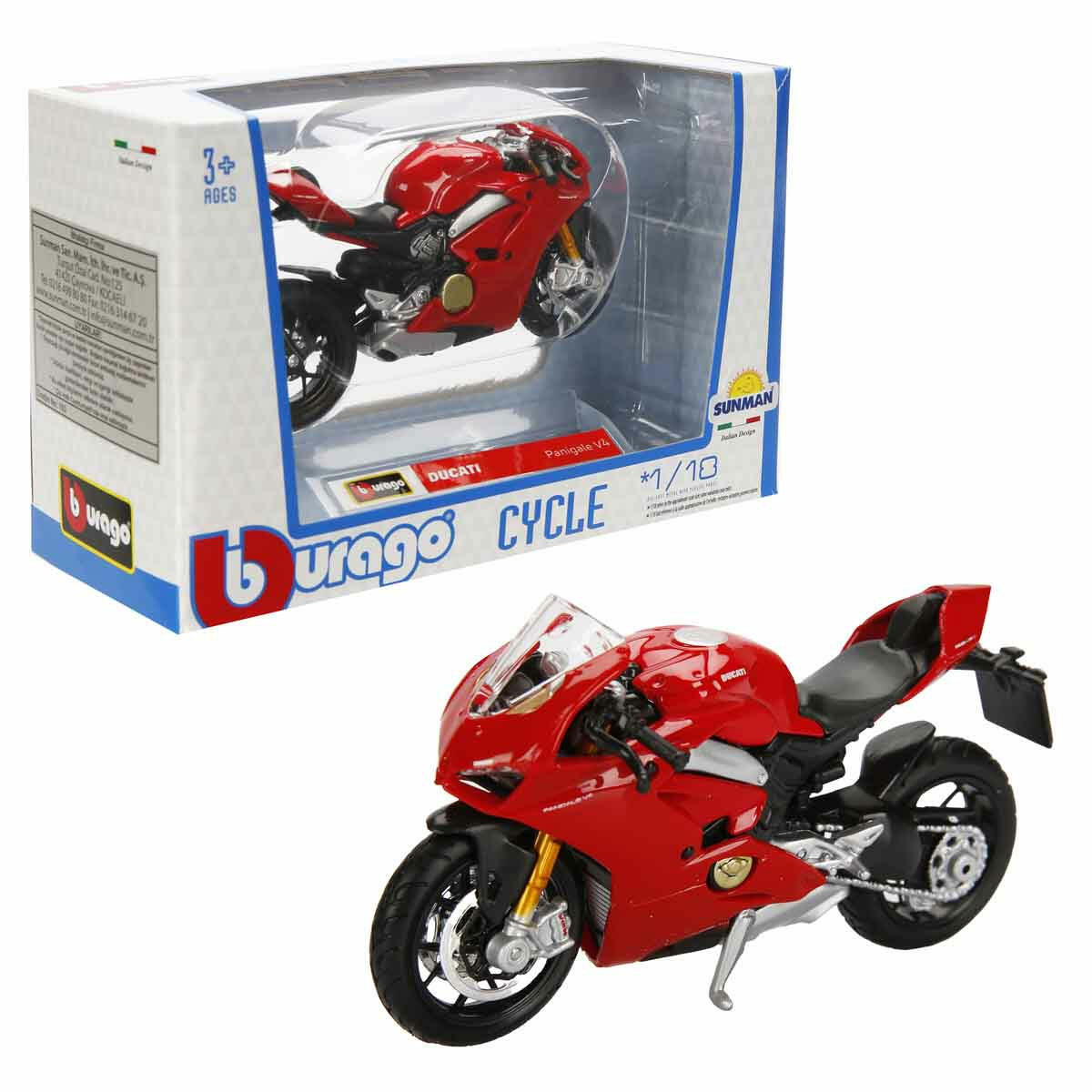 Bburago 1:18 Model Motosiklet – Gerçekçi Tasarım, Koleksiyonluk Metal Motor