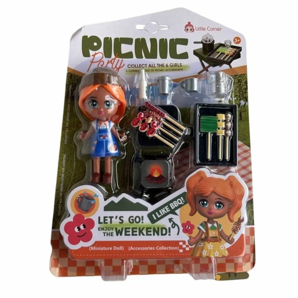 Bebekli 8 Parça Piknik Oyun Seti | Piknik Masası, Sandalye ve Aksesuarlı Rol Yapma Oyunu