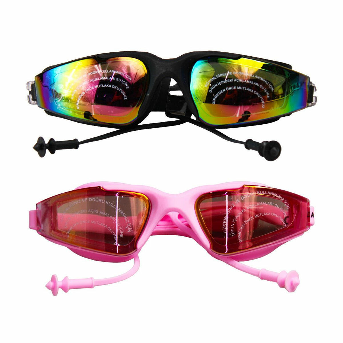 Bermuda Ayna Lensli Sörf ve Yüzücü Gözlüğü | Kendinden Kulaklıklı ve UV Korumalı Profesyonel Deniz Gözlüğü | Buğu Yapmayan Ergonomik Tasarım