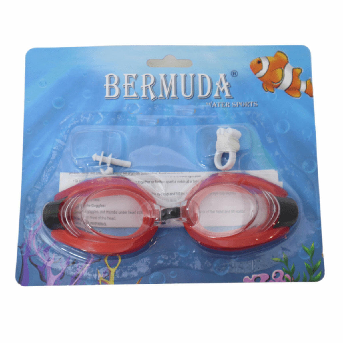 Bermuda Kulaklık + Deniz Gözlüğü – Su Sızdırmaz Silikon Yüzme Gözlüğü