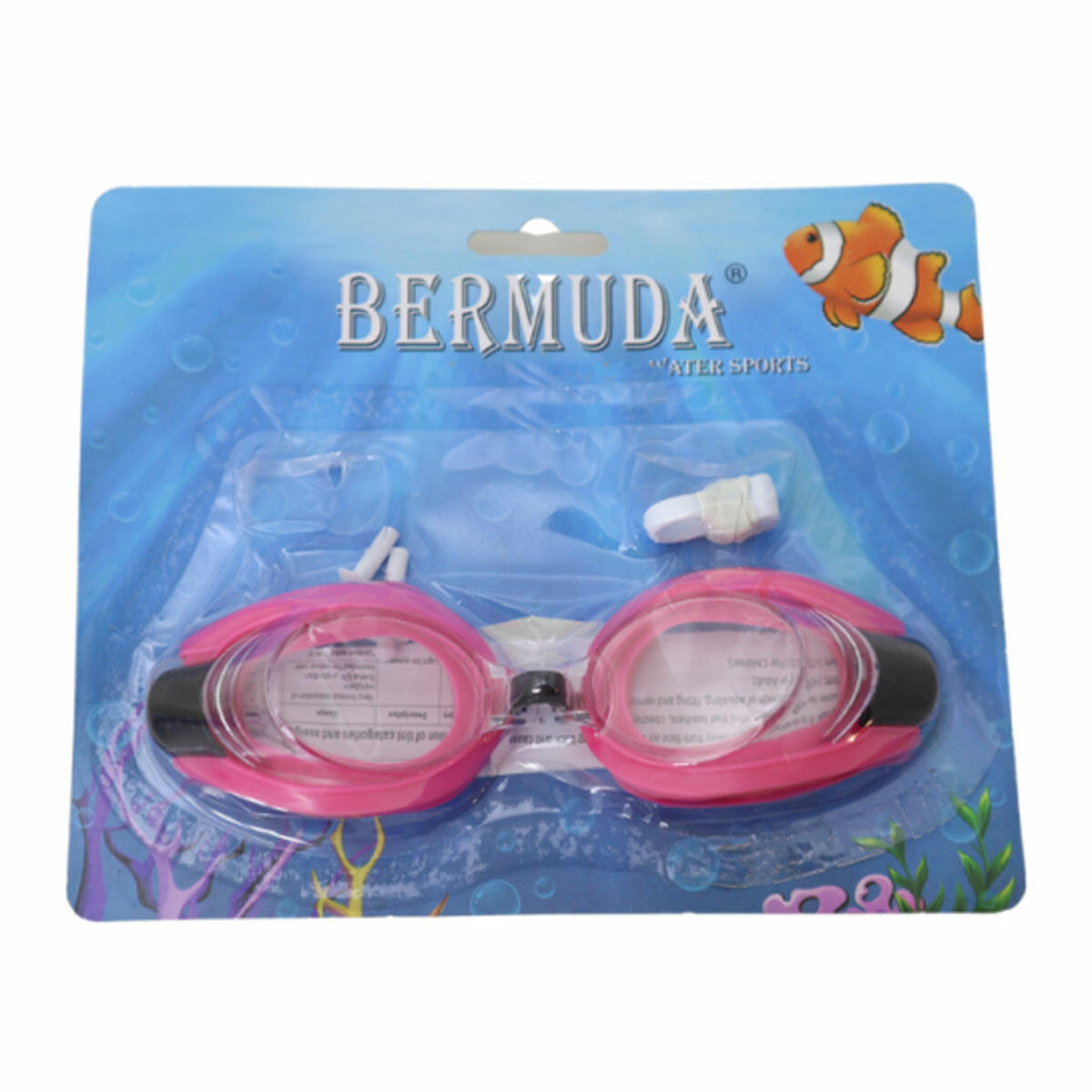 Bermuda Kulaklık + Deniz Gözlüğü – Su Sızdırmaz Silikon Yüzme Gözlüğü