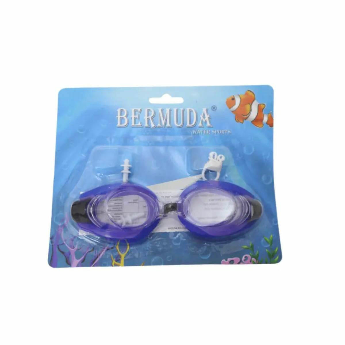 Bermuda Kulaklık + Deniz Gözlüğü – Su Sızdırmaz Silikon Yüzme Gözlüğü