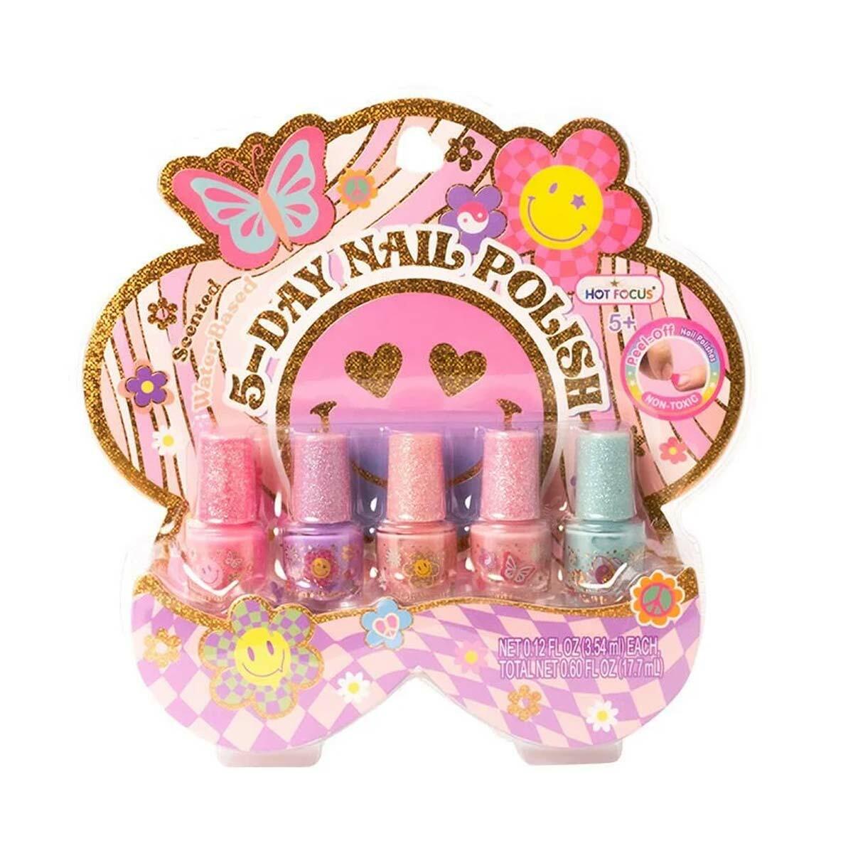 Beşli Oje Seti | Çocuklar İçin Güvenli Ve Canlı Renkli Oje Paketi | 5'li Güzellik Ve Stil Seti