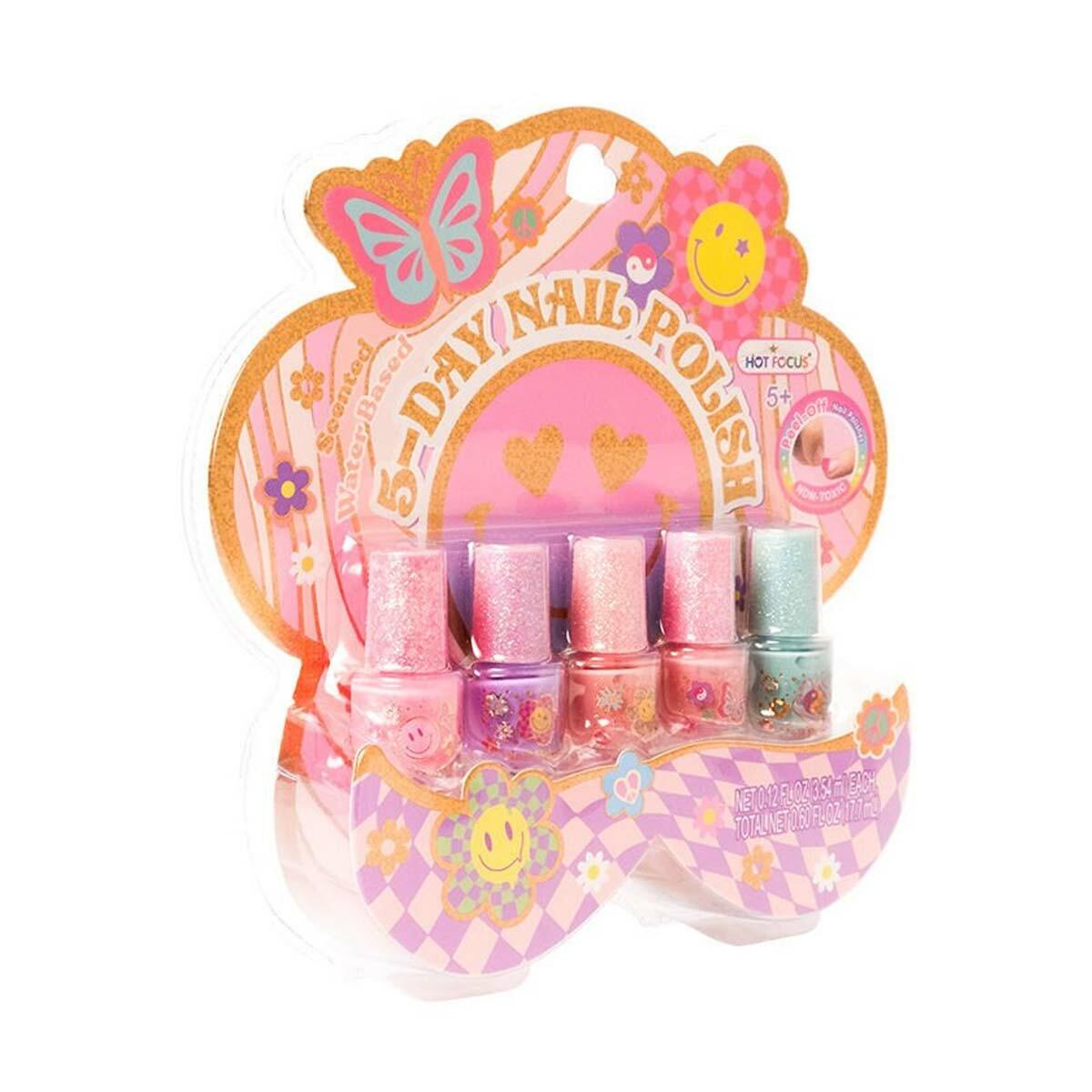 Beşli Oje Seti | Çocuklar İçin Güvenli Ve Canlı Renkli Oje Paketi | 5'li Güzellik Ve Stil Seti