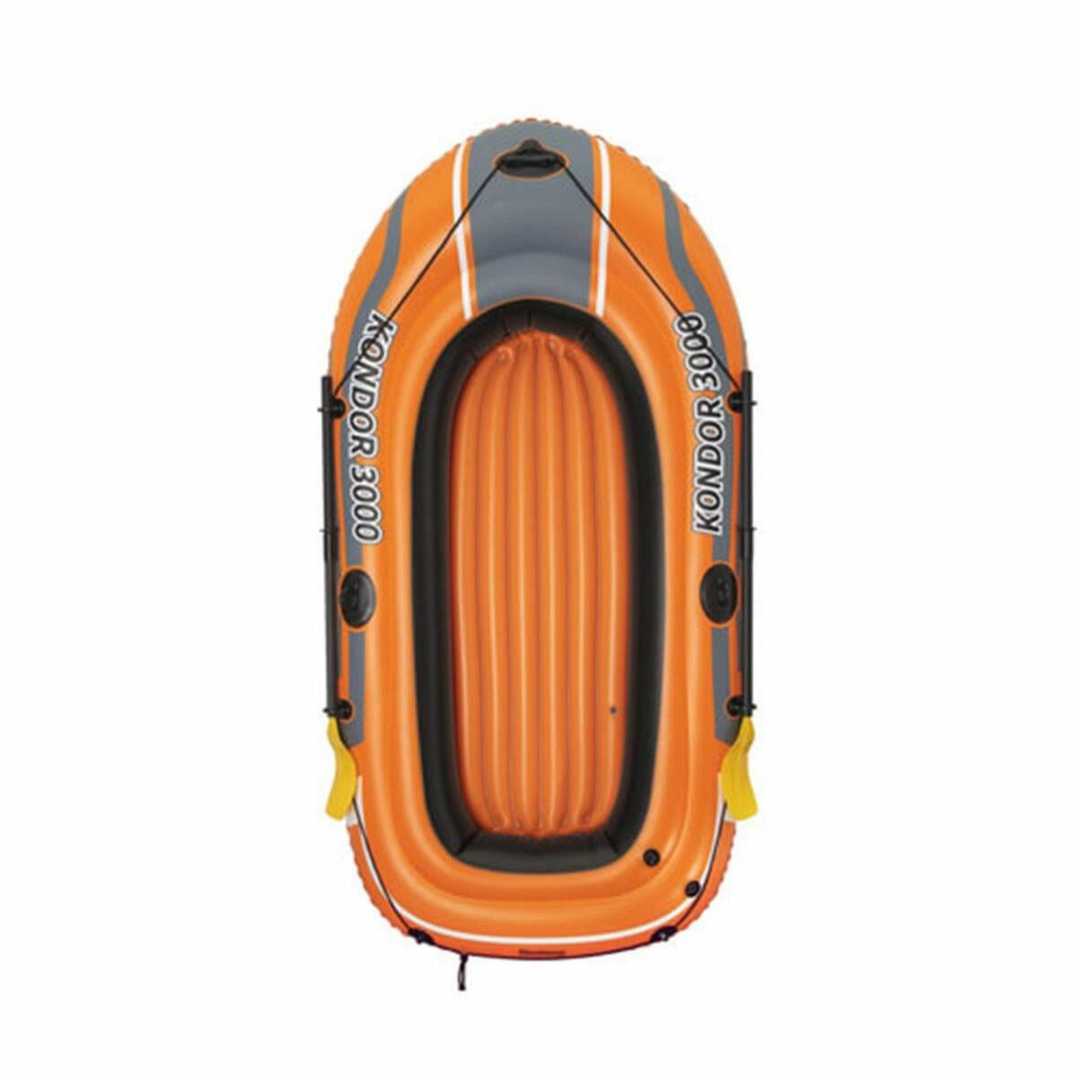 Bestway 3 Kişilik Şişme Bot Seti | 242 x 141 cm Kürekli ve Pompalı Bot Takımı | Tuzlu ve Tatlı Suya Dayanıklı PVC Şişme Bot