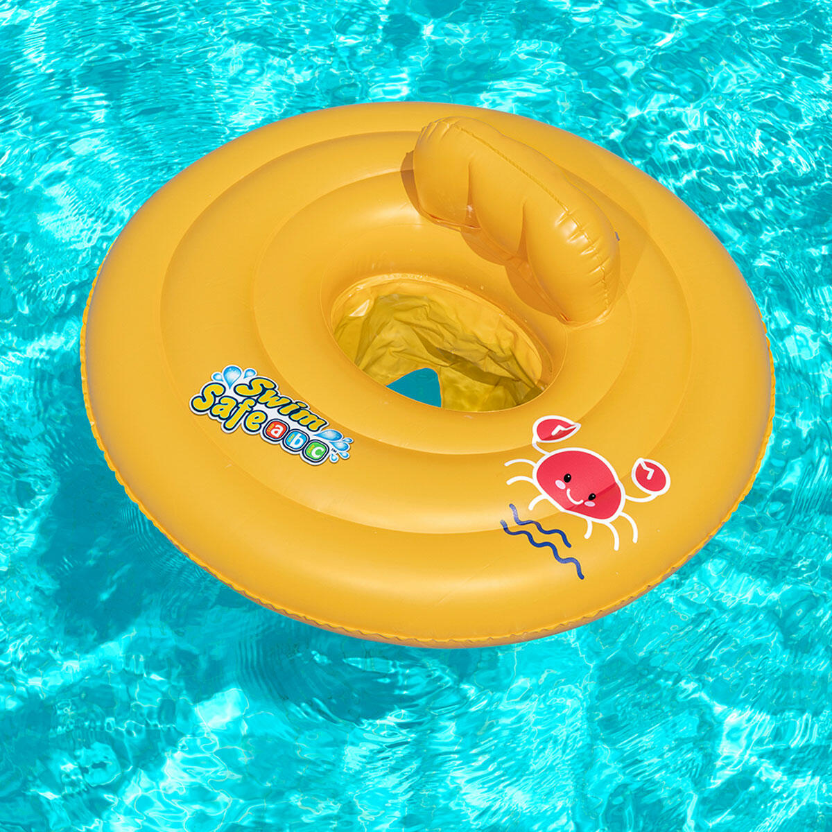 Bestway 69 cm Lüks Oturaklı Baby Float | UV 50+ Korumalı, 3 Hava Çemberli ve Güvenli Bebek Binicisi (0-3 Yaş)