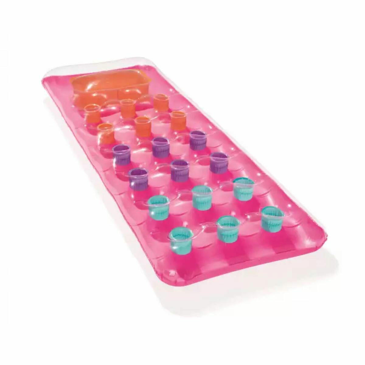 Bestway® Bardaklı Deniz ve Havuz Yatağı | 177x63 cm | UV 50+ Korumalı ve Yastıklı Lüks Deniz Şezlongu