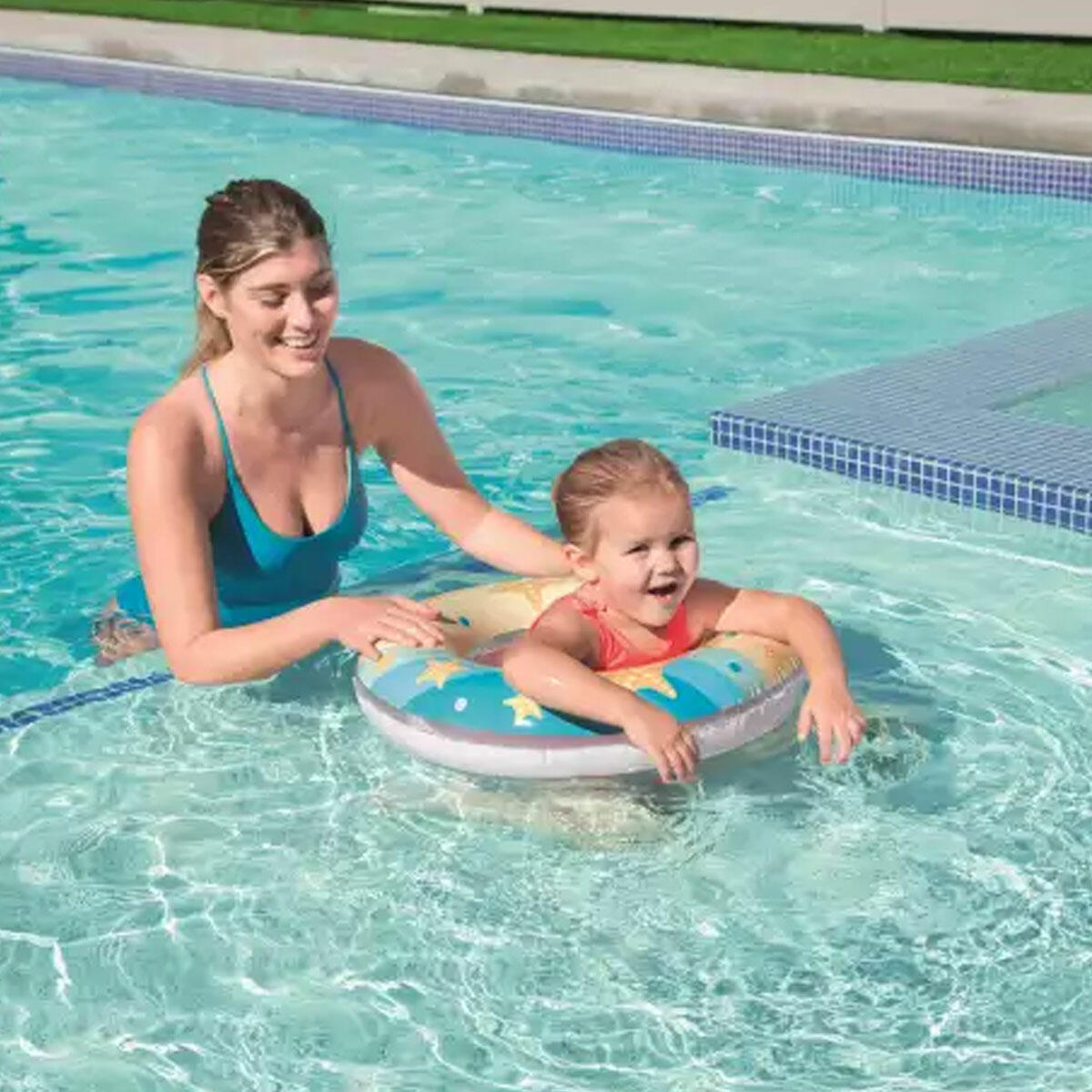 Bestway Çocuk Can Simidi 61 cm – Yırtılmaya Dayanıklı Desenli Yüzme Simidi