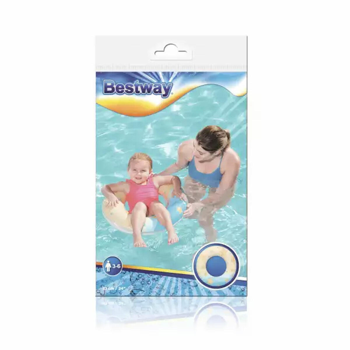 Bestway Çocuk Can Simidi 61 cm – Yırtılmaya Dayanıklı Desenli Yüzme Simidi