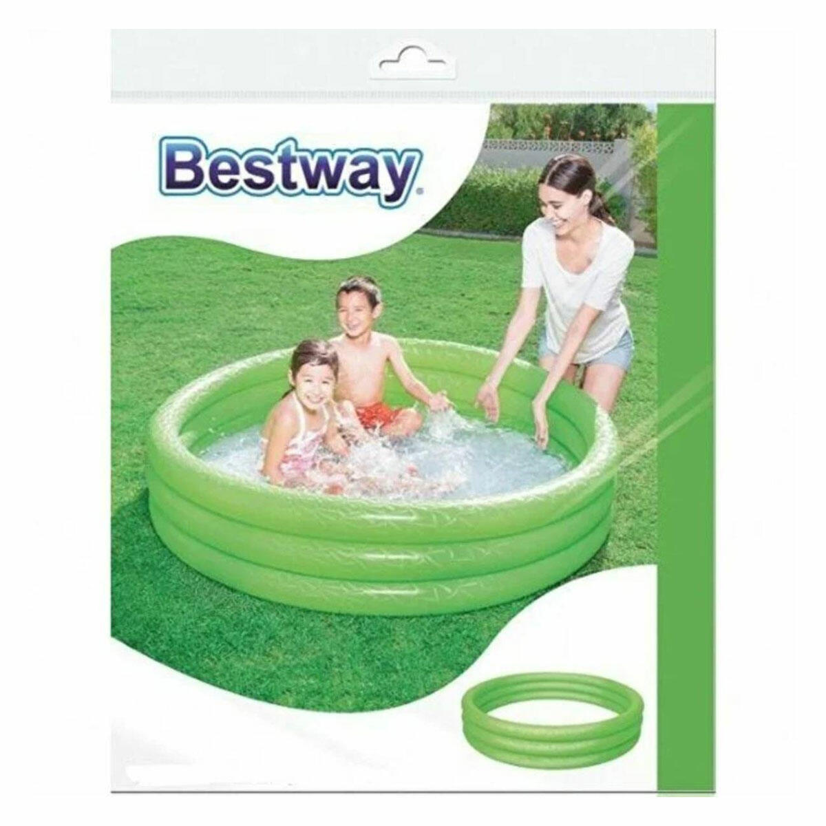 Bestway® Renkli Çocuk Havuzu 102 cm – 3 Bölmeli Dayanıklı Şişme Havuz
