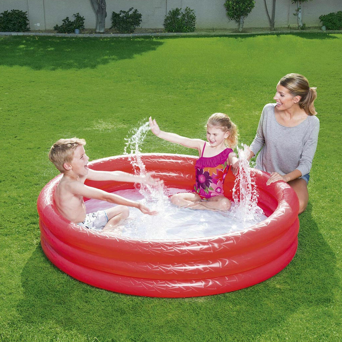 Bestway® Renkli Çocuk Havuzu 152 cm | 3 Bölmeli Şişme Bahçe Havuzu | Çocuklar İçin Dayanıklı ve Güvenli Serinleme Havuzu