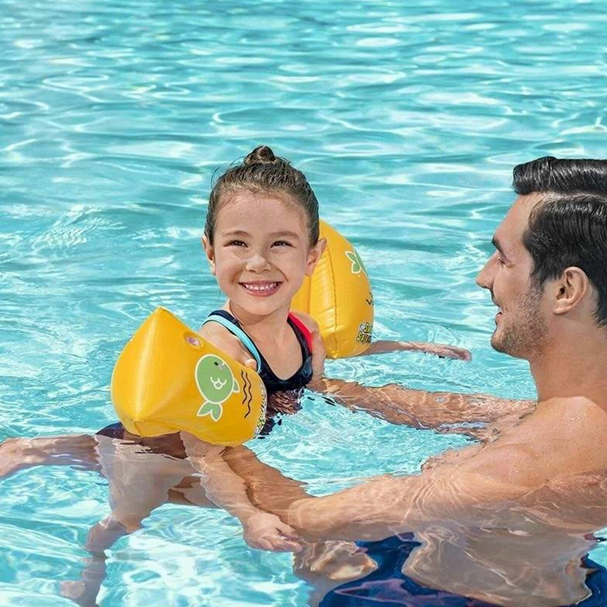 Bestway Swim Safe ABC™ WonderSplash™ Şişme Kolluk | Step C Yüzme Eğitimi Yardımcısı | Çocuklar İçin Çift Hava Çemberli Güvenli Yüzme Kolluğu