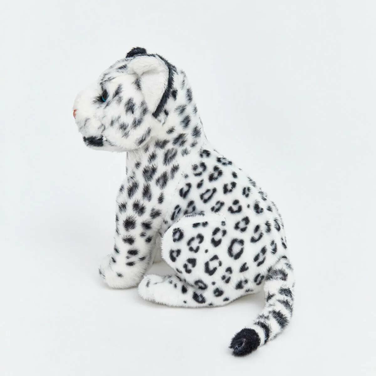Beyaz Leopar Pelüş Oyuncak 20 CM | Yumuşak Welsoft Kar Leoparı